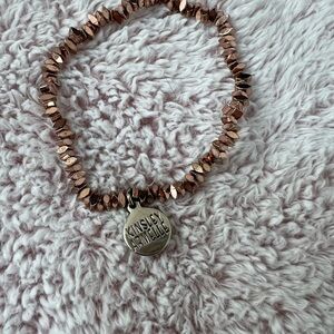 Kinsley Armelle Brown Bracelet with Organic Beads